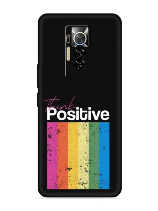 Think Positive Typography Embossed Soft Silicone Case for Tecno Phantom X Zapvi