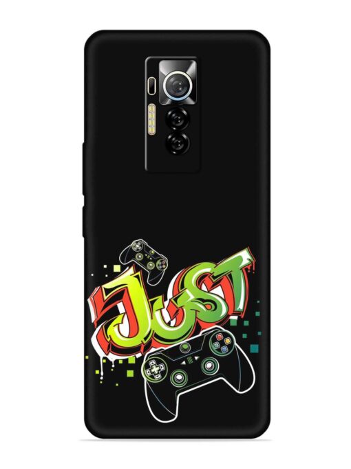 Graffiti Gamepad Illustration Embossed Soft Silicone Case for Tecno Phantom X Zapvi