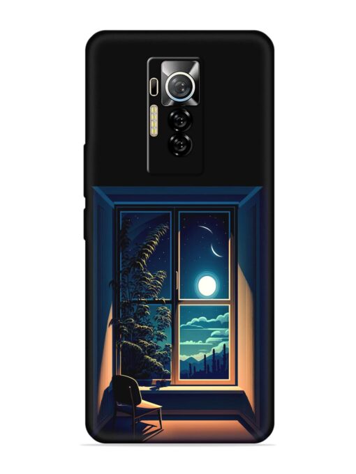 Night View At Window Embossed Soft Silicone Case for Tecno Phantom X Zapvi