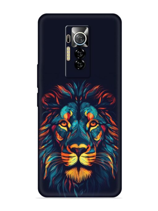 Colorful Lion Embossed Soft Silicone Case for Tecno Phantom X Zapvi