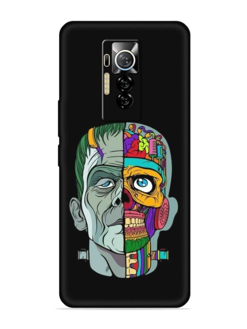 Men Vs Skull Embossed Soft Silicone Case for Tecno Phantom X