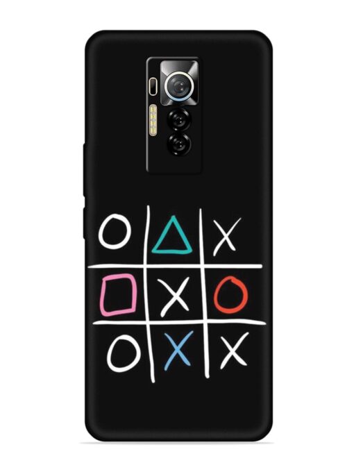 Super Neon Tic-Tac-Toe Embossed Soft Silicone Case for Tecno Phantom X Zapvi