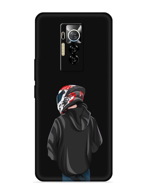 Motorcycle Rider Embossed Soft Silicone Case for Tecno Phantom X Zapvi