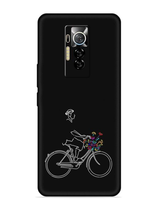 Minimalist Cycle Art Embossed Soft Silicone Case for Tecno Phantom X Zapvi