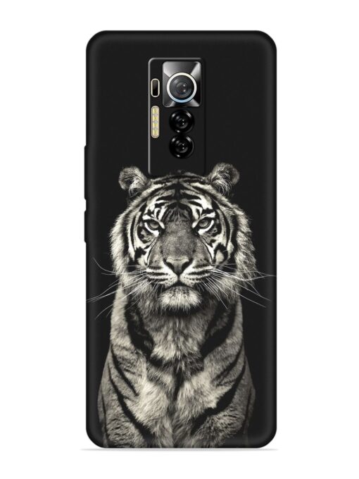 Tiger Art Embossed Soft Silicone Case for Tecno Phantom X Zapvi