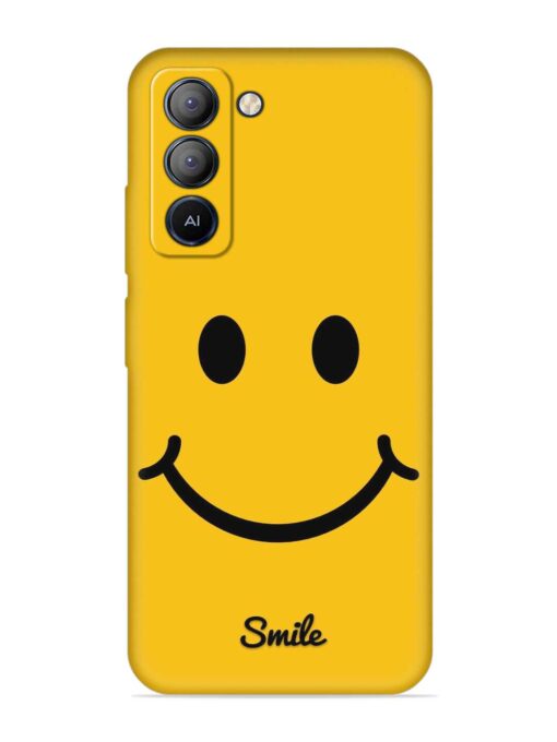 Yellow Smiley Embossed Soft Silicone Case for Tecno Pop 5 Lite Zapvi