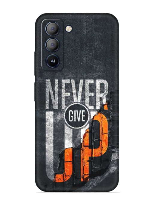 Never Give Up Embossed Soft Silicone Case for Tecno Pop 5 Lite Zapvi