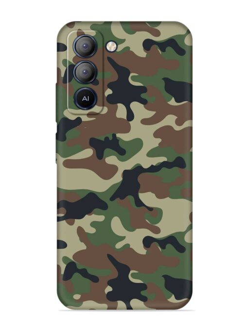 Army Military Camouflage Dark Green Embossed Soft Silicone Case for Tecno Pop 5 Lite Zapvi