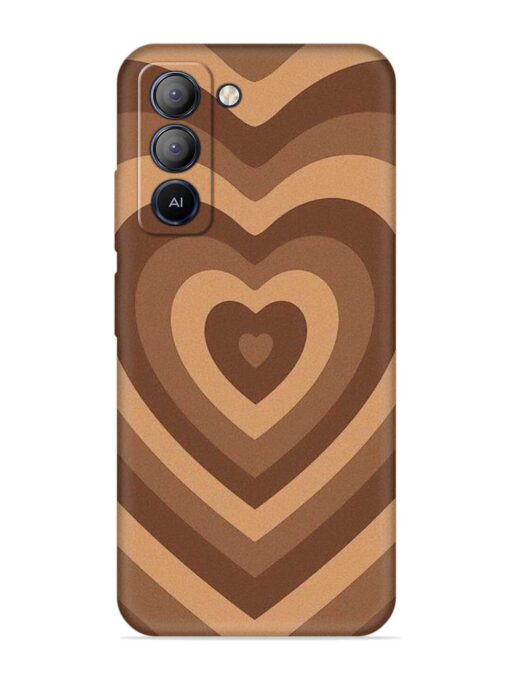 Brown Heart Embossed Soft Silicone Case for Tecno Pop 5 Lite Zapvi