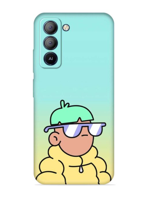 Doodles Cool Character Embossed Soft Silicone Case for Tecno Pop 5 Lite