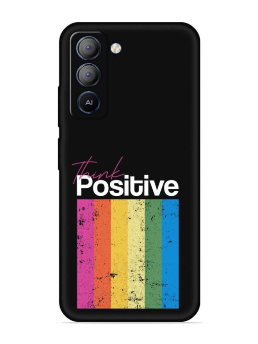 Think Positive Typography Embossed Soft Silicone Case for Tecno Pop 5 Lite