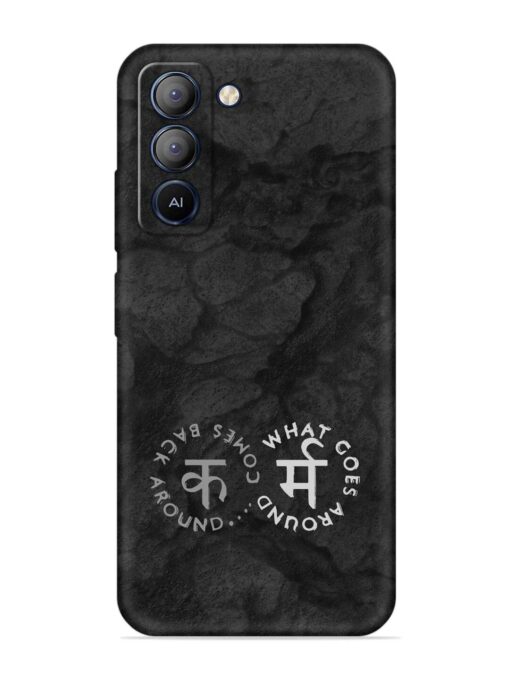 Karma Hindi Word Embossed Soft Silicone Case for Tecno Pop 5 Lite Zapvi