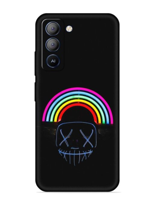 Mask Rainbow Embossed Soft Silicone Case for Tecno Pop 5 Lite Zapvi