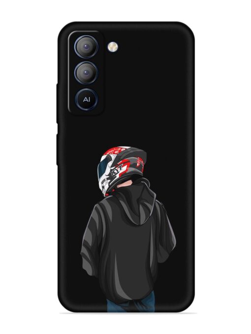 Motorcycle Rider Embossed Soft Silicone Case for Tecno Pop 5 Lite Zapvi