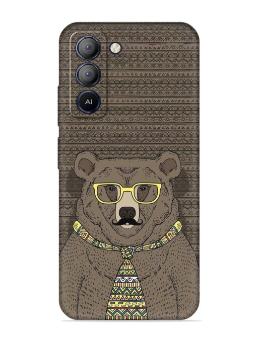 Grizzly Bear Embossed Soft Silicone Case for Tecno Pop 5 Lite