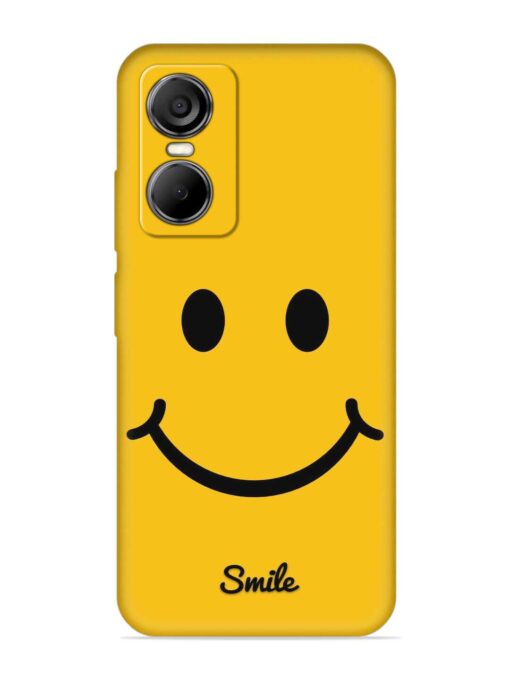 Yellow Smiley Embossed Soft Silicone Case for Tecno Pop 6 Pro Zapvi