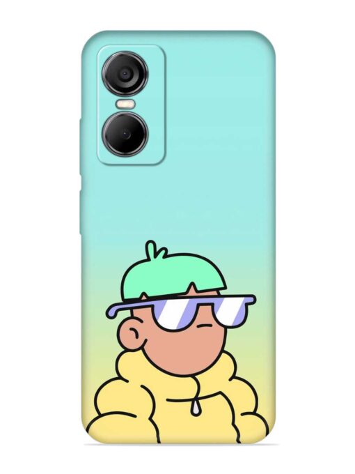 Doodles Cool Character Embossed Soft Silicone Case for Tecno Pop 6 Pro