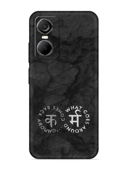 Karma Hindi Word Embossed Soft Silicone Case for Tecno Pop 6 Pro Zapvi