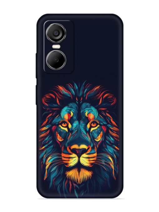 Colorful Lion Embossed Soft Silicone Case for Tecno Pop 6 Pro Zapvi