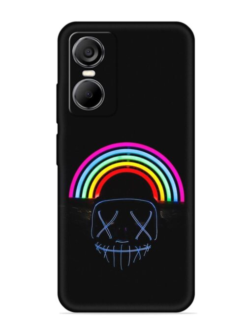 Mask Rainbow Embossed Soft Silicone Case for Tecno Pop 6 Pro Zapvi