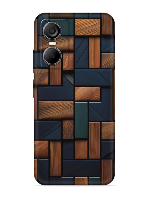 Wooden Background Cubes Embossed Soft Silicone Case for Tecno Pop 6 Pro Zapvi