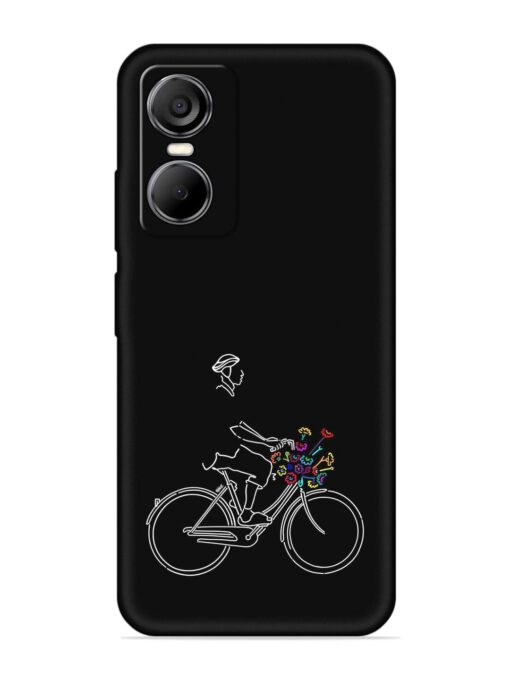 Minimalist Cycle Art Embossed Soft Silicone Case for Tecno Pop 6 Pro Zapvi