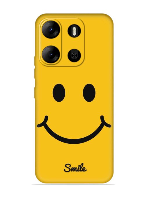 Yellow Smiley Embossed Soft Silicone Case for Tecno Pop 7 Pro Zapvi