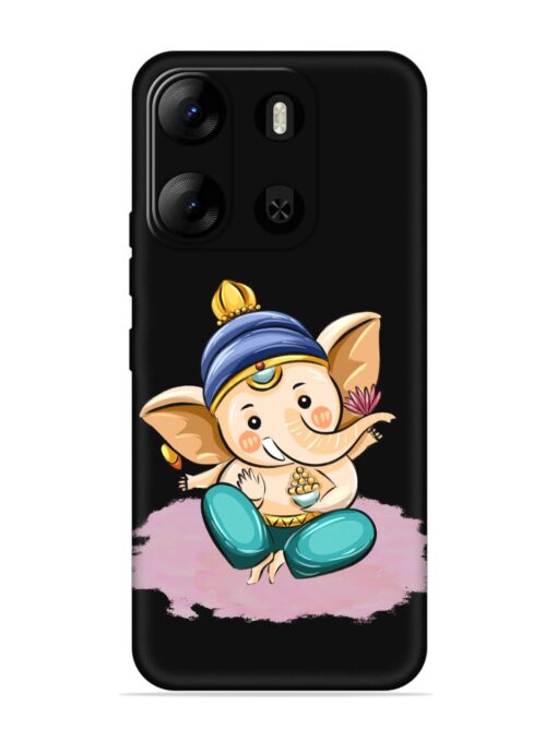 Bal Ganesh Vector Art Embossed Soft Silicone Case for Tecno Pop 7 Pro Zapvi