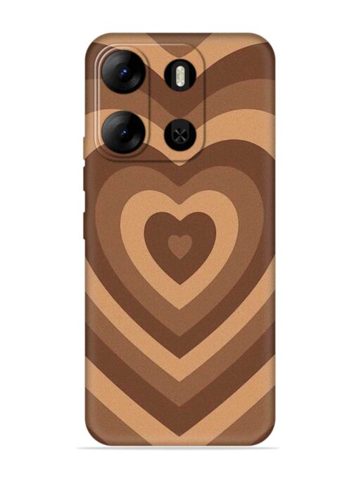 Brown Heart Embossed Soft Silicone Case for Tecno Pop 7 Pro Zapvi