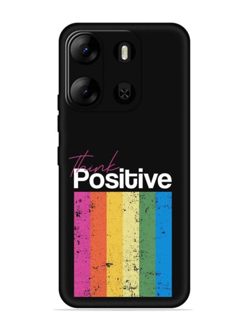 Think Positive Typography Embossed Soft Silicone Case for Tecno Pop 7 Pro