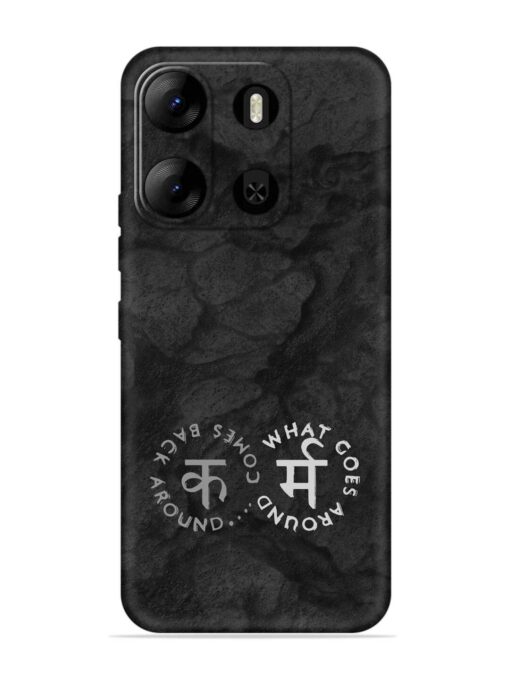 Karma Hindi Word Embossed Soft Silicone Case for Tecno Pop 7 Pro Zapvi