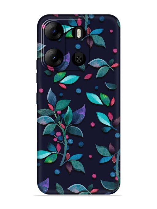 Decorative Watercolor Flower Embossed Soft Silicone Case for Tecno Pop 7 Pro Zapvi