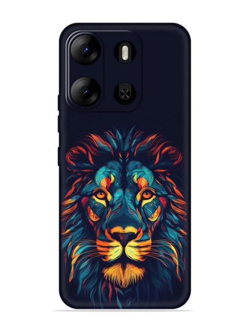 Colorful Lion Embossed Soft Silicone Case for Tecno Pop 7 Pro Zapvi