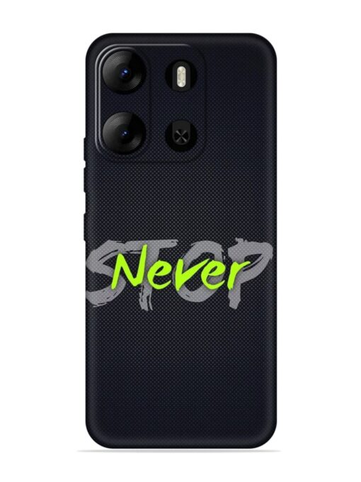 Never Stop Embossed Soft Silicone Case for Tecno Pop 7 Pro Zapvi