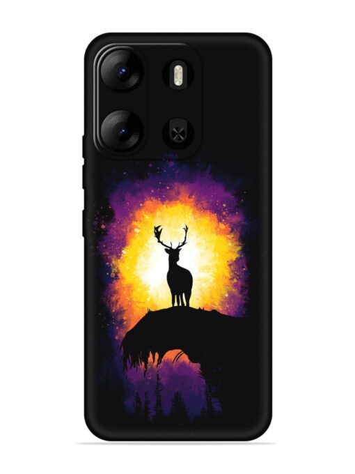 Elk Animal Art Embossed Soft Silicone Case for Tecno Pop 7 Pro