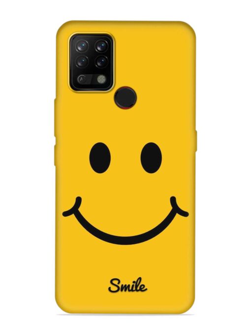 Yellow Smiley Embossed Soft Silicone Case for Tecno Pova Zapvi