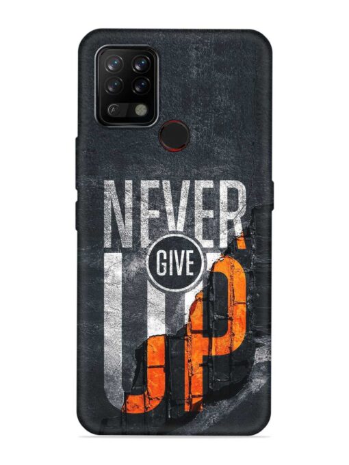 Never Give Up Embossed Soft Silicone Case for Tecno Pova Zapvi