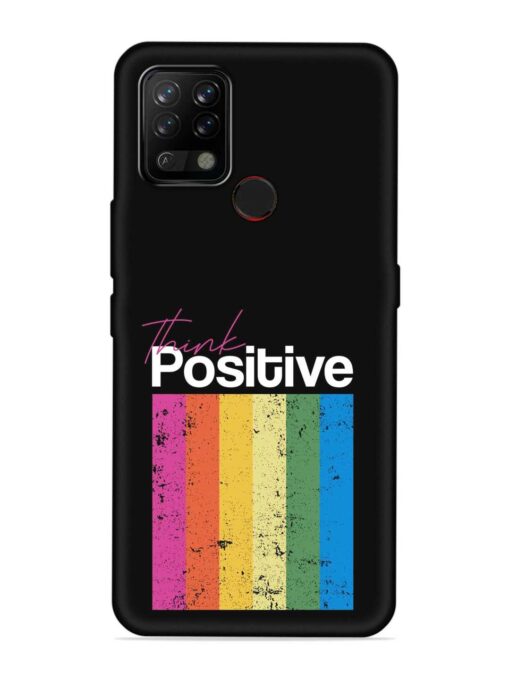 Think Positive Typography Embossed Soft Silicone Case for Tecno Pova Zapvi