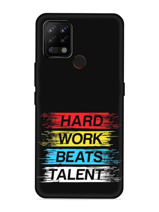 Hard Work Beats Embossed Soft Silicone Case for Tecno Pova Zapvi