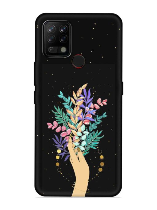 Flower On Hand Embossed Soft Silicone Case for Tecno Pova