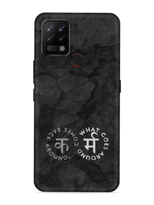 Karma Hindi Word Embossed Soft Silicone Case for Tecno Pova Zapvi