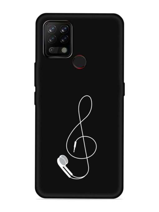 Music Earphone Vector Embossed Soft Silicone Case for Tecno Pova