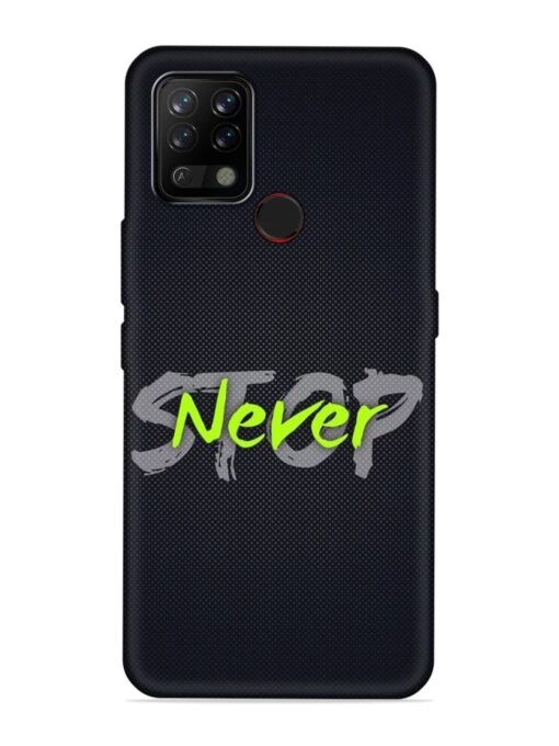 Never Stop Embossed Soft Silicone Case for Tecno Pova Zapvi