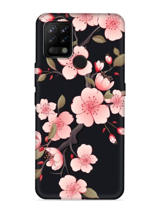 Cherry Blossom Embossed Soft Silicone Case for Tecno Pova Zapvi