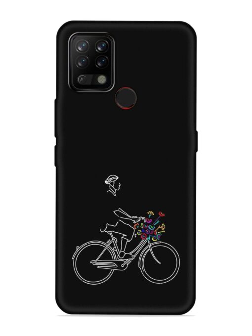 Minimalist Cycle Art Embossed Soft Silicone Case for Tecno Pova