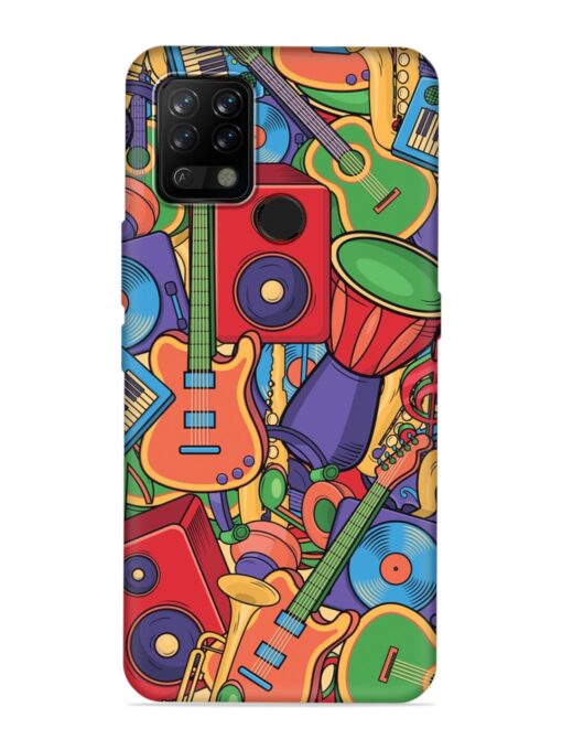 Colorful Music Art Embossed Soft Silicone Case for Tecno Pova