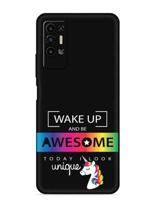 Inspirational Quote Unicorn Embossed Soft Silicone Case for Tecno Pova 2