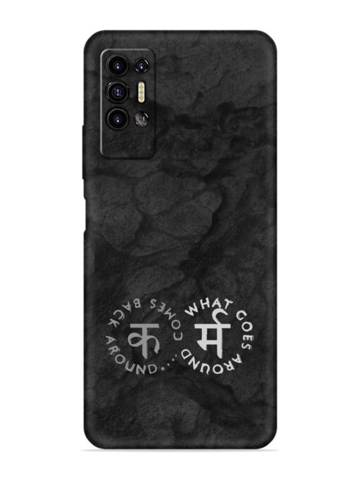 Karma Hindi Word Embossed Soft Silicone Case for Tecno Pova 2 Zapvi