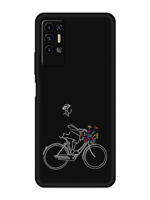 Minimalist Cycle Art Embossed Soft Silicone Case for Tecno Pova 2 Zapvi