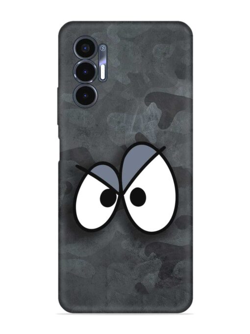 Big Eyes Night Mode Embossed Soft Silicone Case for Tecno Pova 3 Zapvi